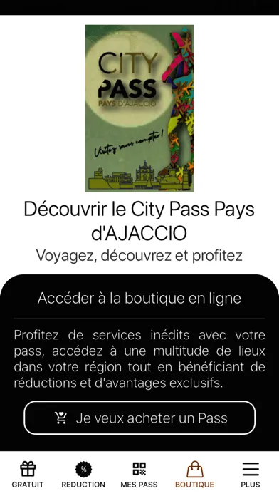 Tangkapan skrin Ajaccio City Pass