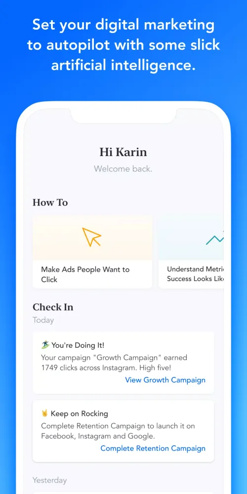 Screenshot di Otis AI: Market Your Business