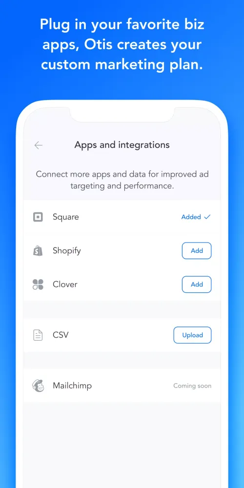 Screenshot di Otis AI: Market Your Business