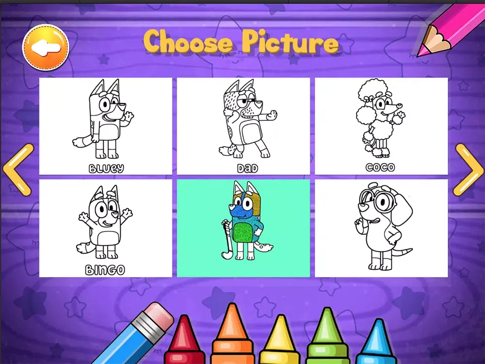 تصاویر bluey coloring & drawing iPad 