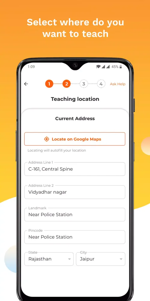 Capturas de tela do OTOO TUTOR- Find Students Near