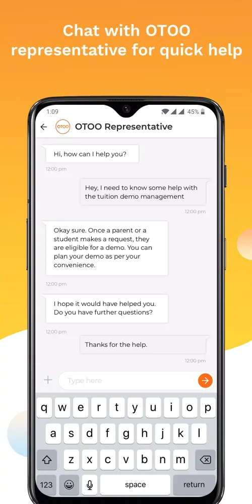 Capturas de tela do OTOO TUTOR- Find Students Near