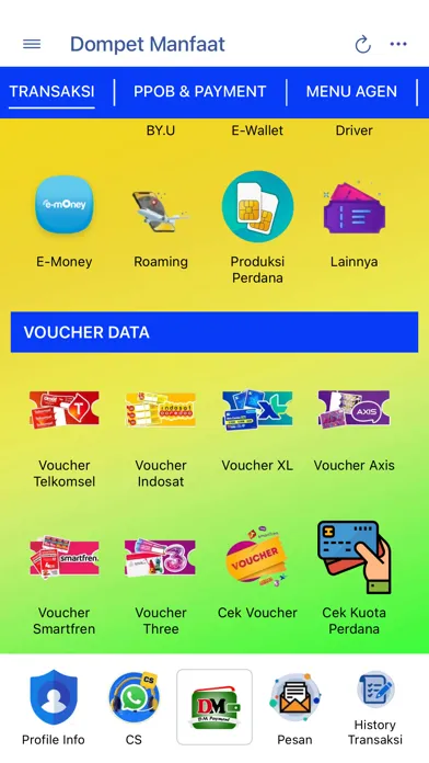 Ảnh chụp màn hình của Dompet Manfaat