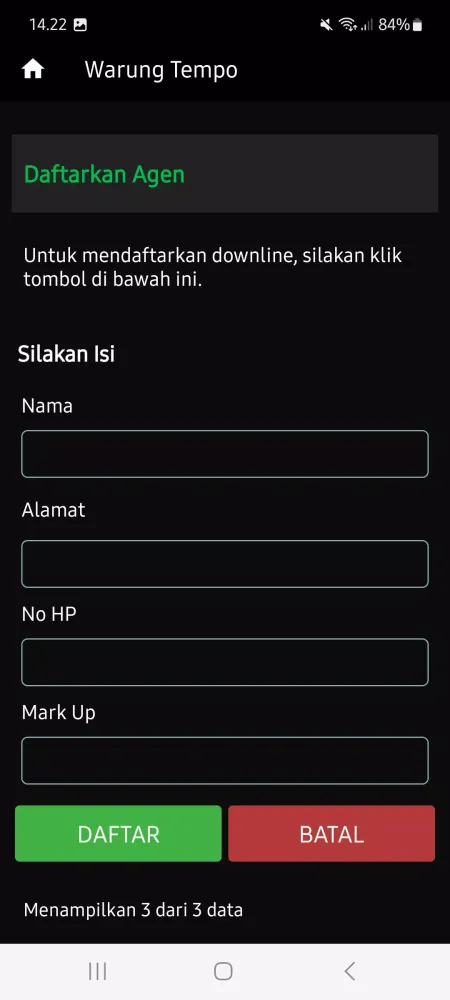 WARUNG TEMPO: Agen Pulsa Murah Screenshots