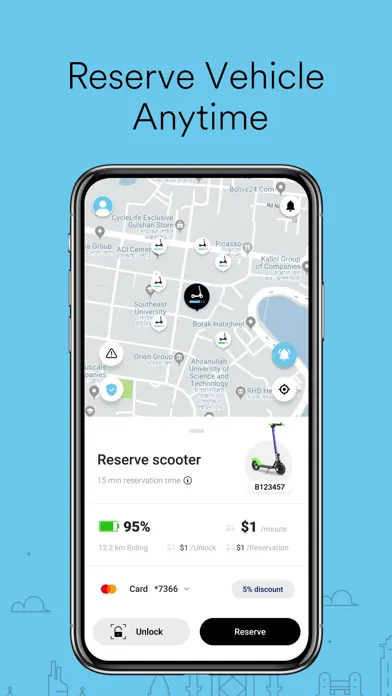Hayde - Scooter Sharing Ekran Görüntüleri