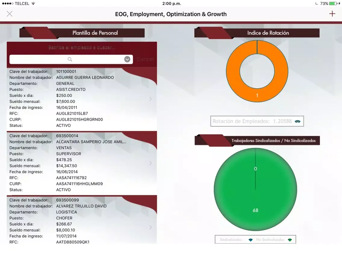 EOG Acceso a Clientes iPad  سکرین شاٹس