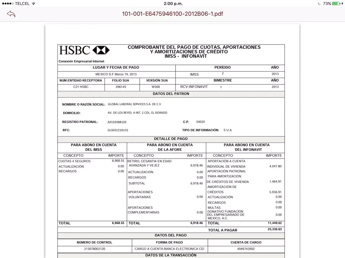 EOG Acceso a Clientes iPad  سکرین شاٹس