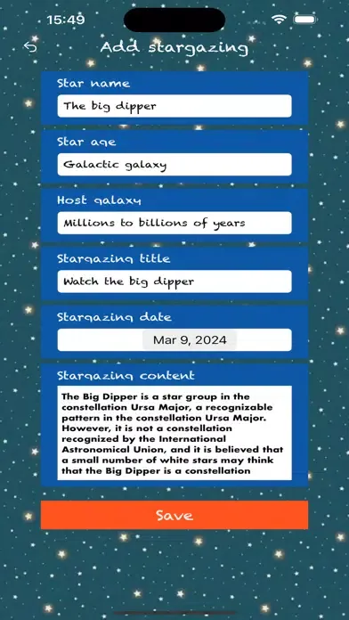 ภาพหน้าจอของ Observing the stars