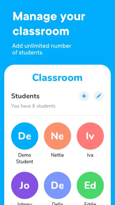 Tangkapan skrin Otsimo | School and Classroom