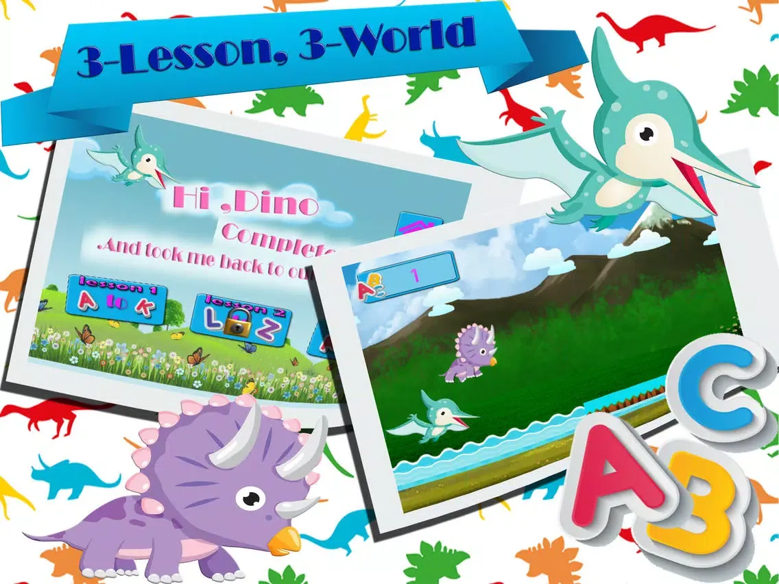 English is fun dinosaur learning games for kids iPad  Screenshots