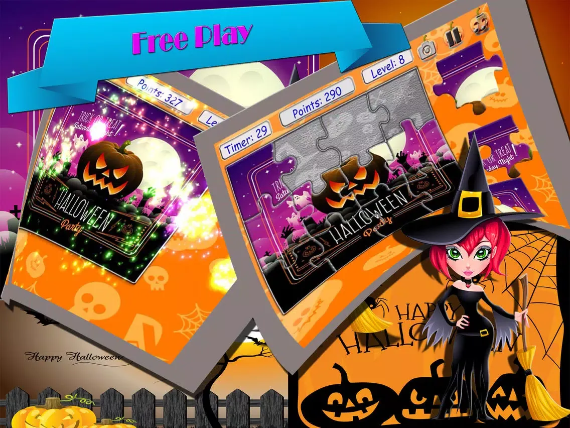 Capturas de pantalla de play easy solve jigsaw puzzle at halloween game iPad 