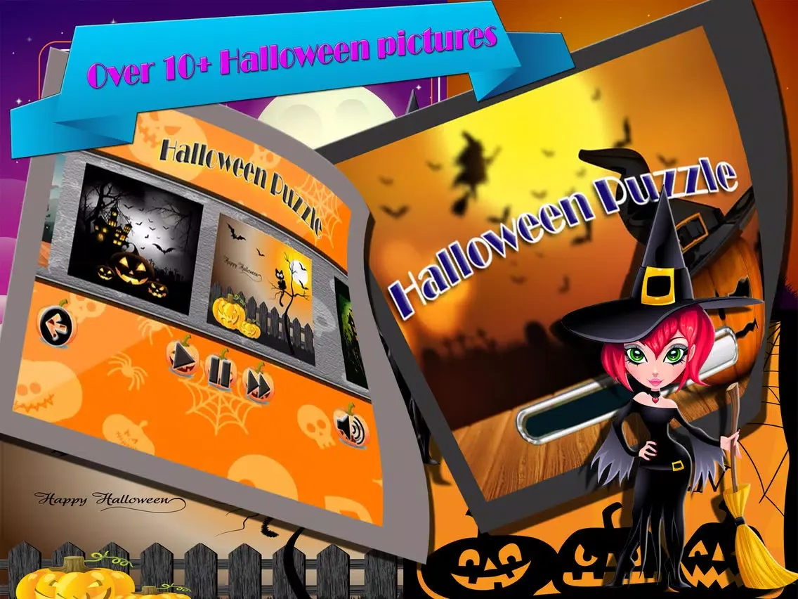 Capturas de pantalla de play easy solve jigsaw puzzle at halloween game iPad 