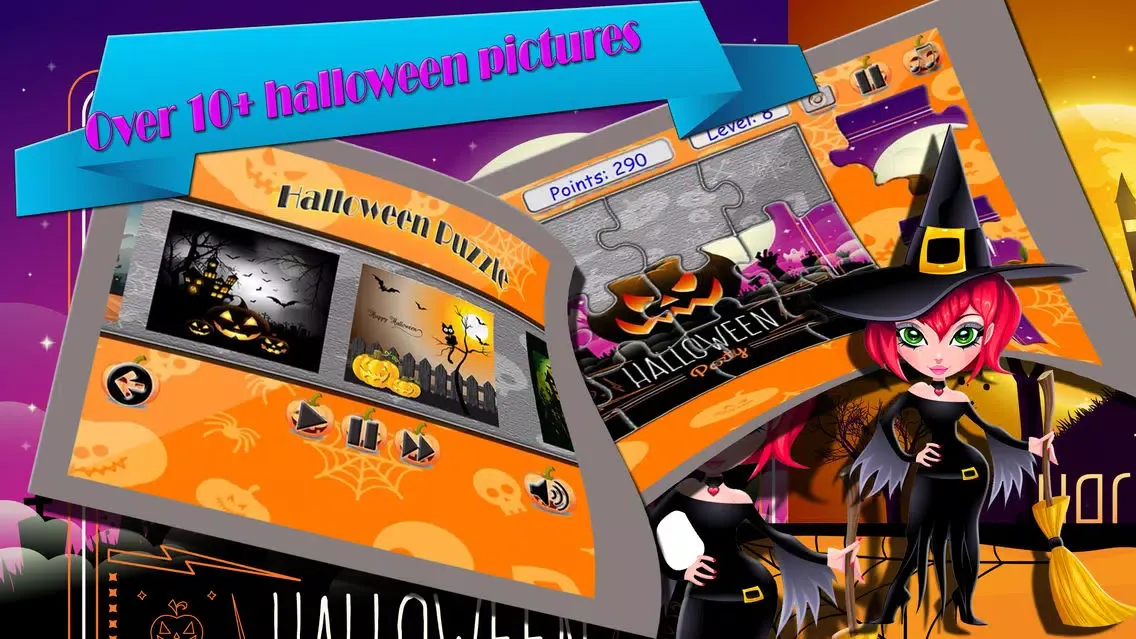 Capturas de pantalla de play easy solve jigsaw puzzle at halloween game