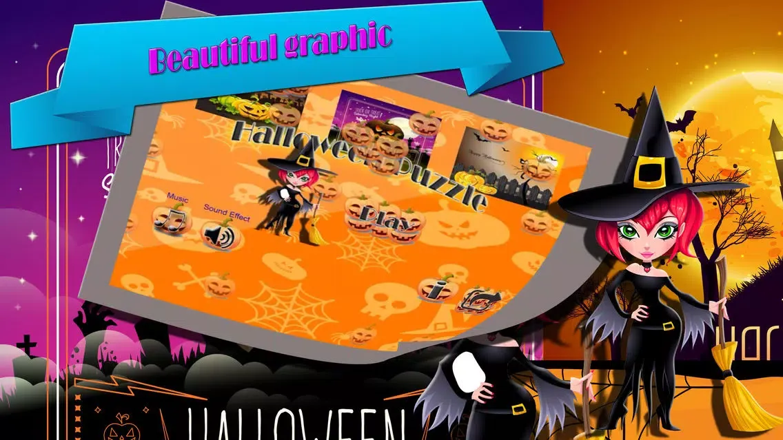 Capturas de pantalla de play easy solve jigsaw puzzle at halloween game