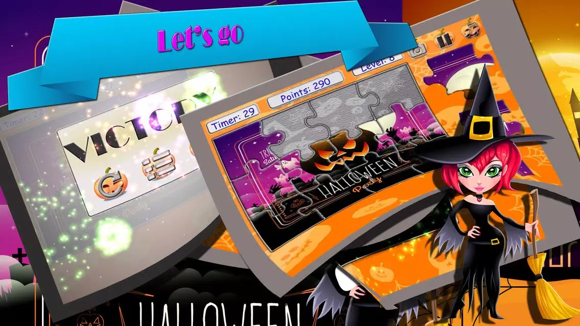 Capturas de pantalla de play easy solve jigsaw puzzle at halloween game