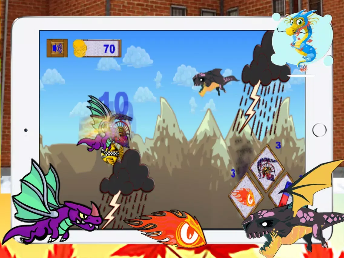 The adventure of dragon monster city shoot bird iPad  Screenshots
