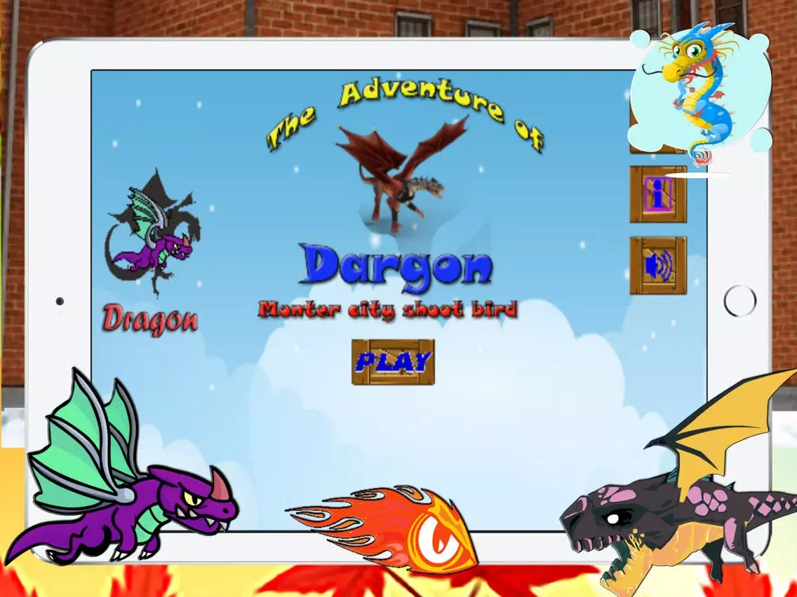 The adventure of dragon monster city shoot bird iPad  Screenshots