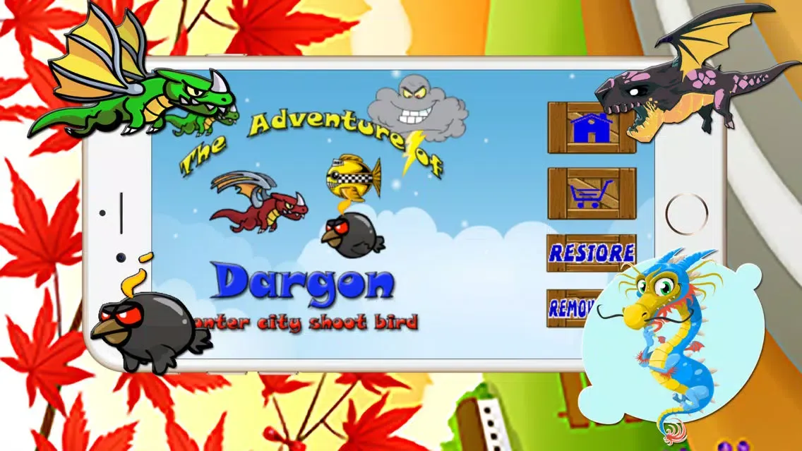 The adventure of dragon monster city shoot bird Screenshots