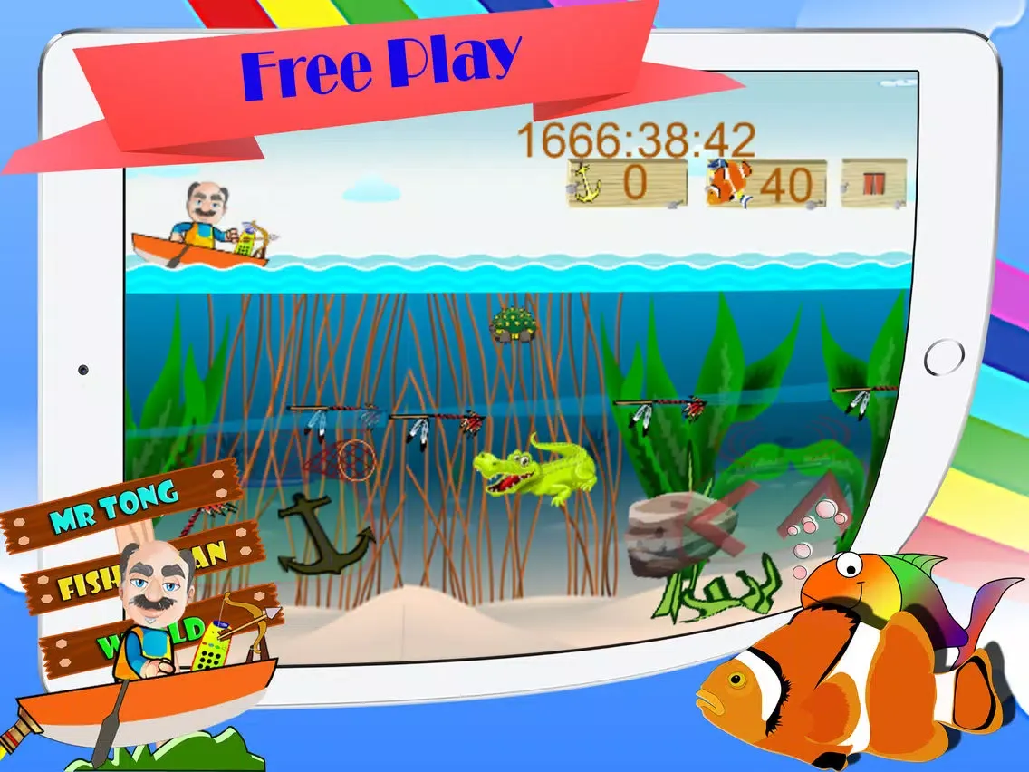 fisherman fishing joy easy games rod spear fishery iPad  Screenshots