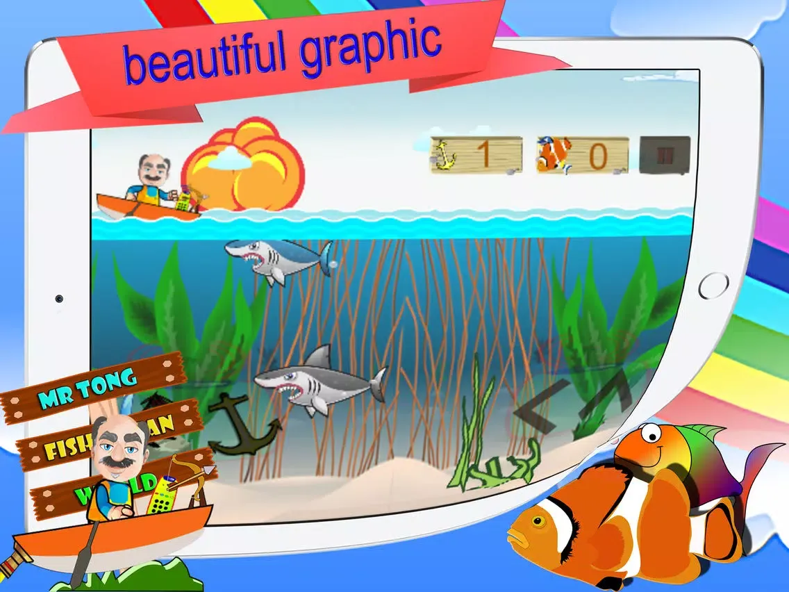 fisherman fishing joy easy games rod spear fishery iPad  Screenshots