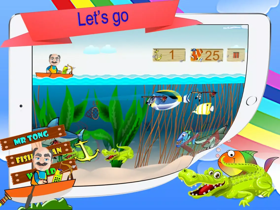 fisherman fishing joy easy games rod spear fishery iPad  Screenshots