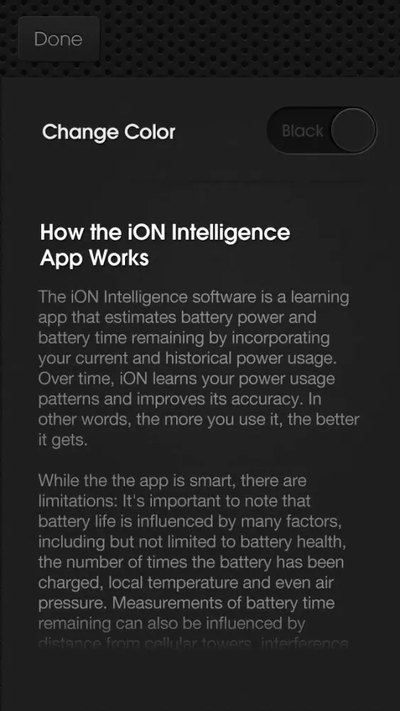 iON Intelligence Battery App Ekran Görüntüleri