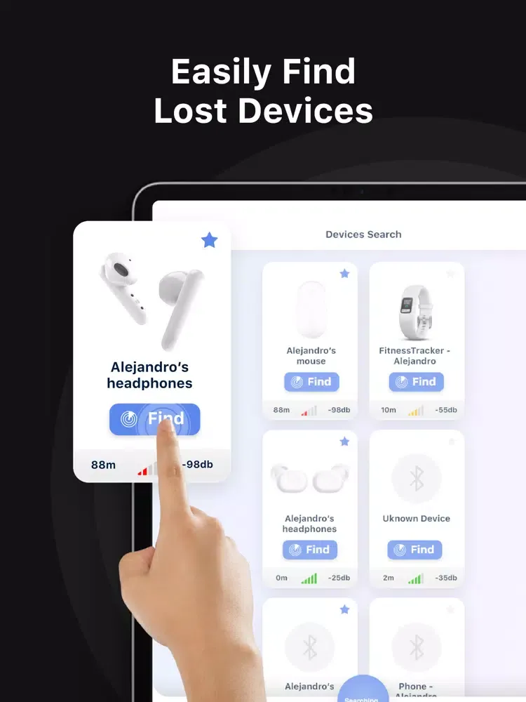 Ảnh chụp màn hình của Find My Lost Device & Earbuds iPad 