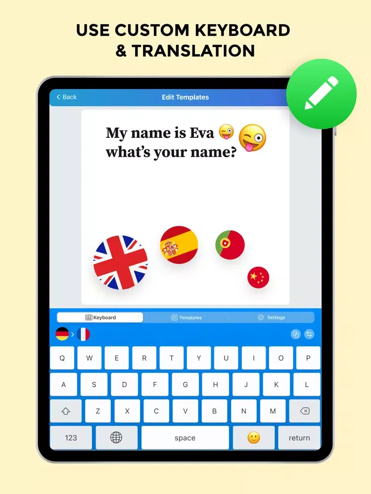 Capturas de tela do Auto Paste Keyboard App + iPad 