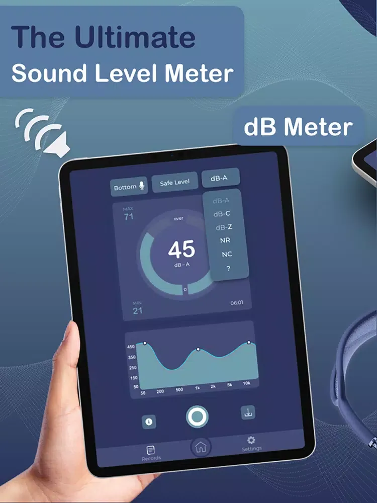 Decibel Meter - dB Sound Level iPad  Screenshots