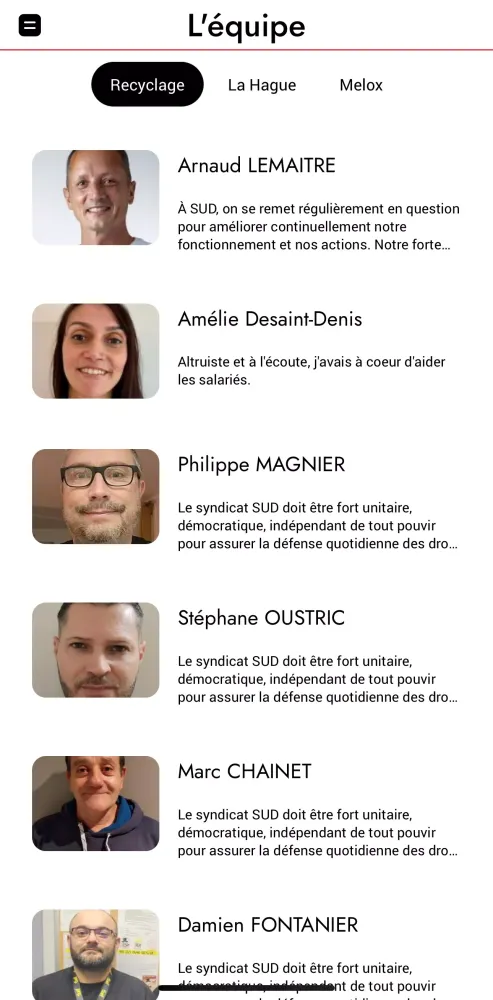 Screenshot di SUD Orano Recyclage
