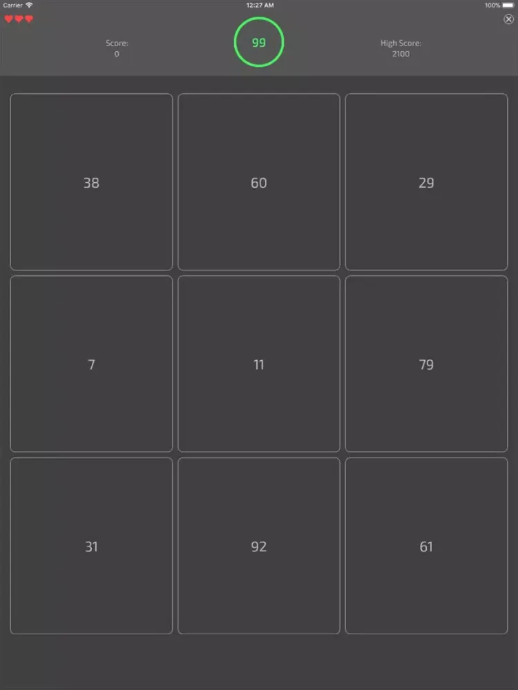 Capturas de tela do 100S ( Numbers Puzzle Game ) iPad 