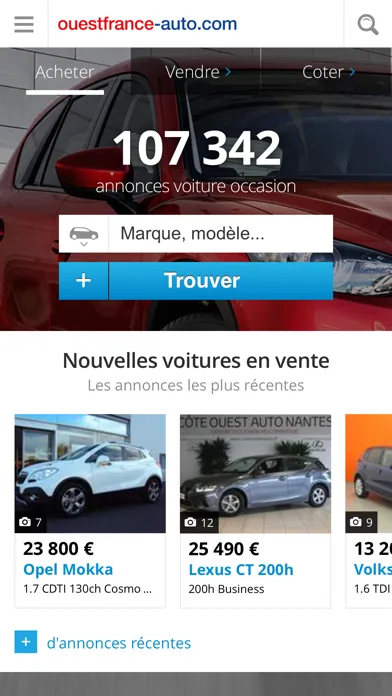 Ouest France Auto | Annonces voiture occasion & cote gratuite Screenshots