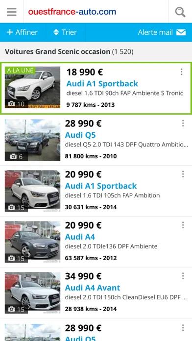 Ouest France Auto | Annonces voiture occasion & cote gratuite Screenshots