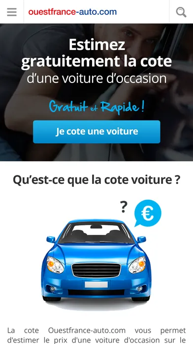 Ouest France Auto | Annonces voiture occasion & cote gratuite Screenshots