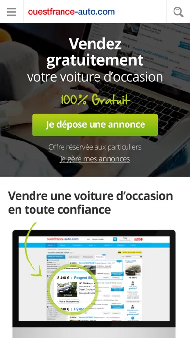 Ouest France Auto | Annonces voiture occasion & cote gratuite Screenshots