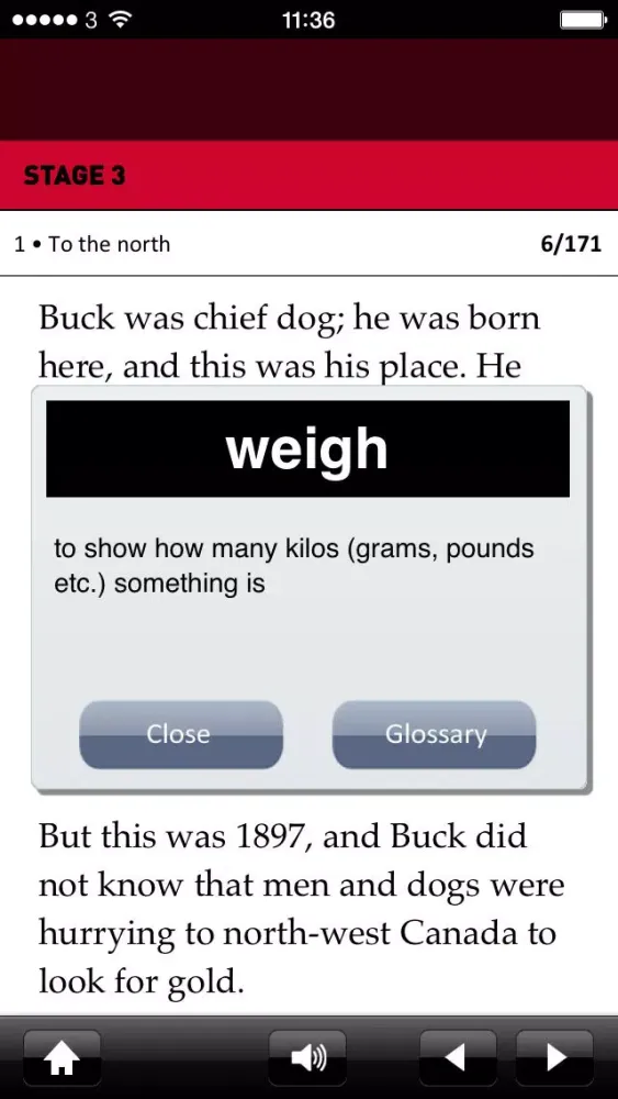 Capturas de pantalla de The Call of the Wild: Oxford Bookworms Stage 3 Reader (for iPhone)