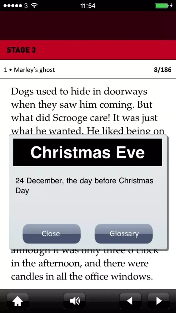 ภาพหน้าจอของ A Christmas Carol: Oxford Bookworms Stage 3 Reader (for iPhone)