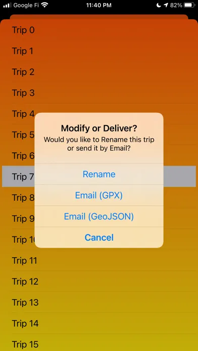 ภาพหน้าจอของ GPX Builder