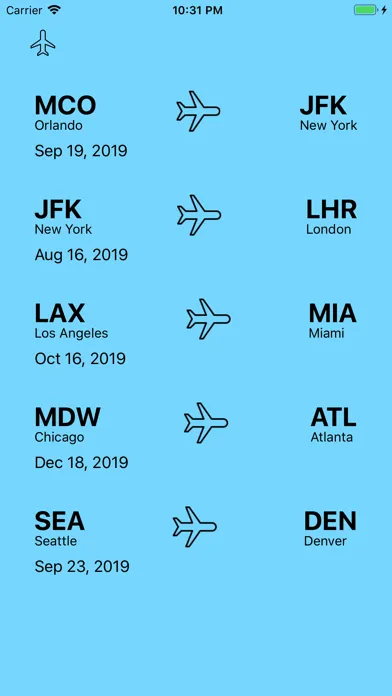 Tangkapan layar Flight Alert