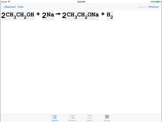 Chemical Equation Toolbox iPad  سکرین شاٹس