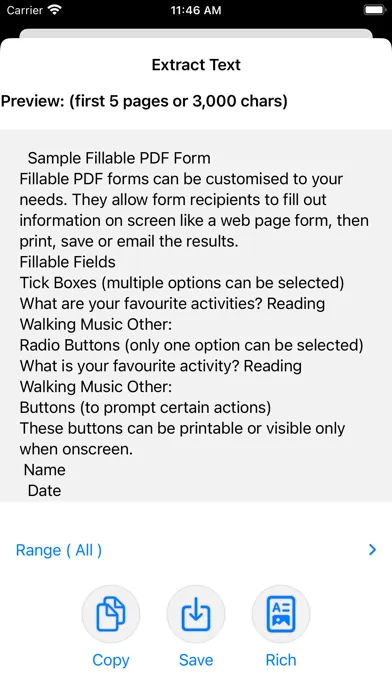 PDF Extractor Screenshots