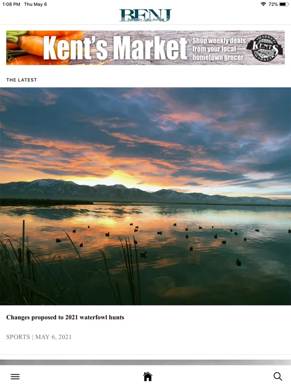 Tangkapan layar Box Elder News Journal iPad 