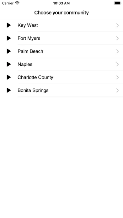 Florida Weekly Mobile Screenshots