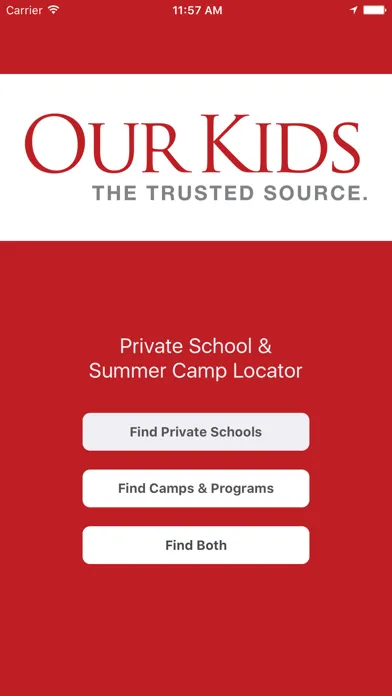 Captures d'écran de Our Kids: Find Schools & Camps