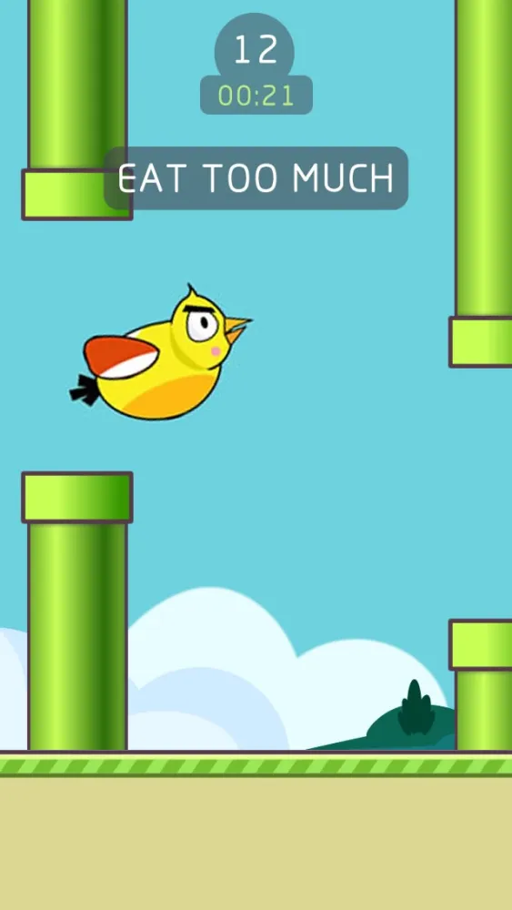 Capturas de tela do Fatty Bird Never Dies: Crash the Pipes!