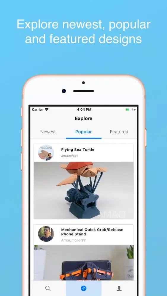 Tangkapan layar ThingExplorer