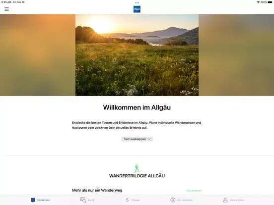 Capturas de tela do Allgäu iPad 