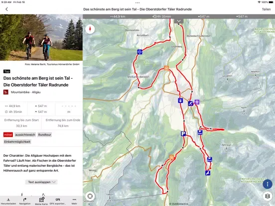 Capturas de tela do Allgäu iPad 