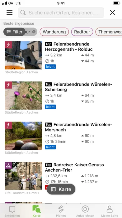 Tourenplaner Grünmetropole Screenshots