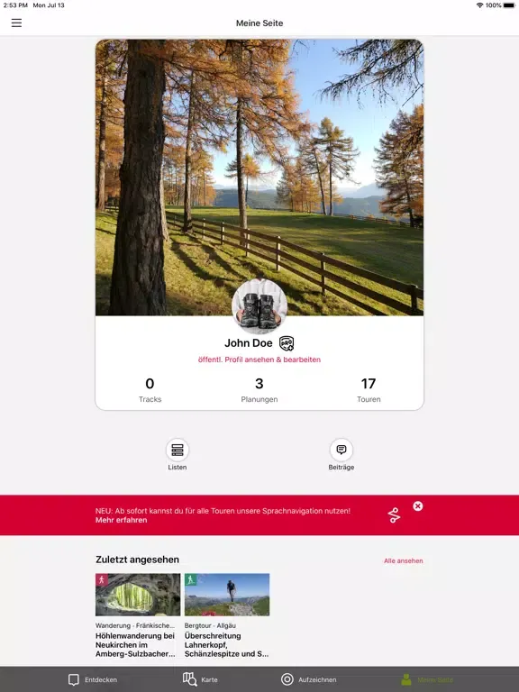 ภาพหน้าจอของ Nürnberger Land iPad 